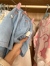 班喜迪女童牛仔短褲夏季2025新款洋氣女寶寶薄款冰絲褲兒童寬松褲子夏裝 花朵 80 曬單實(shí)拍圖