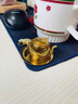 佳億廚連花茶泡茶器水壺茶葉過(guò)濾器帶吊墜不銹鋼茶濾器茶漏茶具配件茶隔 金色茶壺過(guò)濾器-象棋兔吊墜 曬單實(shí)拍圖