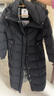 坦博爾鵝絨服女長(zhǎng)款連帽收腰加厚女士羽絨服550890D 能量黑V字絎線165 曬單實(shí)拍圖