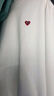 查爾斯桃心連帽衛(wèi)衣男女情侶同款純色基礎(chǔ)百搭運動休閑套頭上衣 白色 M 曬單實拍圖