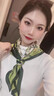 Calznklien絲巾桑蠶絲真絲女2025絲綢小方巾圍脖高級感生日禮物女送媽媽老婆 【綠葉蝶夢】高級感禮盒裝 曬單實拍圖