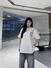辰衣純美式潮牌藤蔓花卉刺繡純棉白色短袖t恤女夏季街頭hiphop情侶上衣 白色（純棉優(yōu)質(zhì)版） 2XL 曬單實(shí)拍圖