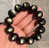 碧芳瓊珍藏級天然黑曜石雙貓眼金曜石手串男手鏈女轉運情侶送生日禮物 18mm貓眼金曜石收藏級 曬單實(shí)拍圖