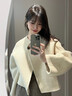 棉致2025春裝搭配一整套女鹽系小香風(fēng)韓劇穿搭衣服兩件套裝女連衣裙子 杏色外套+咖色半身裙【套裝】 M 建議95-110斤 曬單實(shí)拍圖