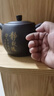 勤郎超大號容量紫砂壺1000ML井欄壺彩繪中式陶瓷大茶壺茶壺泡茶器手把 黑色寧靜致遠井欄壺 1000ml 曬單實(shí)拍圖