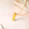 周六福（ZLF）七夕禮物  黃金吊墜男女款5G足金六字真言掛墜九華山系列 計(jì)價 2.14g 曬單實(shí)拍圖