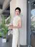 泰勒馬丁香檳色新娘旗袍敬酒服2025新款新中式結(jié)婚訂婚領(lǐng)證登記婚禮服 QP02 S 曬單實(shí)拍圖