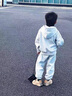 G.DUCKKIDS小黃鴨童裝男童套裝春秋季新款兒童外套連帽反光條男孩衣服兩件套 灰色 150 建議11~12歲【140-150cm】c 曬單實(shí)拍圖