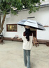 安晴（ANSHINE）安晴anshine鈦銀防曬傘大號(hào)防紫外線太陽傘抗風(fēng)雙人自動(dòng)遮陽傘 旗艦雙蓬版-鈦銀-125cm 曬單實(shí)拍圖