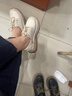 Wpkds厚底單鞋女2025春秋新款真皮休閑旅游鞋坡跟媽媽軟底鞋子 米色 37 曬單實拍圖