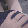 HYPATIA925銀戒指女指環(huán)求婚戒防鉆戒子高級感簡約時髦開口戒輕奢食指戒 水晶開口戒-S925銀 開口可調節(jié) 曬單實拍圖