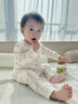 拉比嬰兒綁帶連體衣新生兒長(zhǎng)袖純棉男女寶寶夏季哈衣爬服2件裝 全開連體衣 2件裝 80cm 曬單實(shí)拍圖