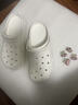 OPCROSS品牌洞洞鞋女厚底外穿夏季新款透氣防滑包頭拖鞋護士白色沙灘涼鞋 白色 +櫻桃鞋花 38 標準運動(dòng)鞋碼 曬單實(shí)拍圖