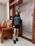 達(dá)芙妮（DAPHNE）樂(lè)福鞋女2025春季新款復(fù)古英倫風(fēng)單鞋百搭一鞋多穿黑色一腳蹬女 黑色【買一送三配飾增高款】 37 曬單實(shí)拍圖