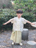 G.DUCKKIDS小黃鴨童裝兒童漢服男童夏裝套裝國風(fēng)唐裝女童短袖褲子薄款表演服 女童 90 尺碼建議1~2歲cm 曬單實(shí)拍圖