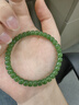 周大生和田玉碧玉手串招財納福傳家級彈力繩吉祥幸運手鏈送女友生日禮物 翠綠 約5.6mm 曬單實(shí)拍圖