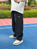 LI-NING KIDS李寧男童褲子夏季冰絲速干兒童運(yùn)動(dòng)褲中大童寬松男童休閑褲防蚊褲 黑色-直筒【速干款】 140 cm 曬單實(shí)拍圖