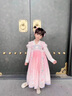 芭米諾漢服女童夏裝2024新款兒童古裝國風超仙唐裝女孩古風公主裙子夏季 粉色 160 曬單實拍圖