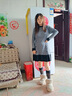 丹珠娜（DanZhuNa）小香風(fēng)連衣裙2025春季新款法式名媛裙子慵懶風(fēng)千金穿搭拼接短裙子 灰色連衣裙 S 曬單實(shí)拍圖