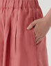 無(wú)印良品（MUJI）女式 麻 寬版褲  褲子女款早秋款寬松休閑褲 女裝 BE1SKC4A 煙熏粉色 S （155/62A） 曬單實(shí)拍圖