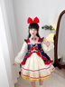 G.DUCKKIDS小黃鴨童裝洛麗塔公主裙女童裙子夏季白雪裙子兒童生日禮服裙女孩 裙子+裙撐 100 建議2~3歲（ 90-100cm） 曬單實(shí)拍圖
