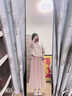 憶靜萱（YIJINGXUAN）仙女漸變色紗裙新款2025春夏中長(zhǎng)款網(wǎng)紗高腰a字半身裙顯瘦百褶裙 粉色 M 建議96-105斤 曬單實(shí)拍圖
