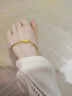 中國黃金（CHINA GOLD）黃金手鐲女士足金貔貅金鐲手鏈純金飾七夕情人節(jié)禮物送女友老婆 足金貔貅手鐲約5.0g*配玫瑰禮盒 曬單實拍圖
