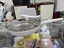 德國高端廚具加厚鈦陶瓷不粘鍋白瓷釉平底炒菜鍋燃氣灶電磁爐通用 新款 加厚鈦陶瓷 帶蓋 32cm 曬單實(shí)拍圖