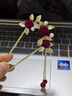 鉑吶苓U形發(fā)簪紅色新中式流蘇玫瑰花簪子女古風(fēng)高級(jí)發(fā)釵結(jié)訂婚發(fā)釵頭飾 玫瑰紅珠流蘇發(fā)簪 曬單實(shí)拍圖