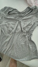 Mom Jane哺乳上衣秋衣莫代爾睡衣孕婦保暖內(nèi)衣春秋產(chǎn)后喂奶月子服免穿文胸 麻灰色（柔滑莫代爾） 可拆罩杯 XXL(建議體重140-180斤) 曬單實(shí)拍圖