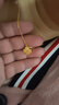 中國黃金（CHINA GOLD）黃金項鏈四葉草套鏈鎖骨鏈蜂巢時(shí)尚女款項鏈生日禮物女情人節禮物 約6g 曬單實(shí)拍圖