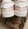巴布豆（BOBDOG）童鞋女童低幫板鞋春秋款兒童運動鞋 101533153 乳白/嫩粉33 曬單實拍圖