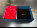 中國(guó)黃金（CHINA GOLD）黃金戒指女足金四葉草戒指首飾素圈指環(huán)七夕情人節(jié)生日禮物送女友 足金戒指 約2g【玫瑰禮盒】 曬單實(shí)拍圖