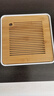 云帝茶具茶盤(pán)家用客廳辦公室簡(jiǎn)約言藝茶盤(pán)茶臺茶托盤(pán)竹制密胺功夫茶盤(pán) 四方竹韻盤(pán)-白 曬單實(shí)拍圖