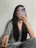 圣圖朗新款A(yù)I按鍵全包iphone16pro手機(jī)殼蘋果15p液態(tài)硅膠13高級(jí)感14promax卡通11軟植絨12可愛男女款全包 愛心格子熊【草紫色】16以上AI按鍵全包  iPhone 16 pro 曬單實(shí)拍圖