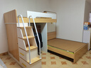 法西歐交錯式上下床兒童床錯位型上下鋪小戶(hù)型多功能高低床子母床帶書(shū)桌 上床+書(shū)桌+1.5普通下床+雙門(mén)衣柜 曬單實(shí)拍圖