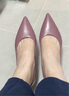 穿高跟鞋的吳大叔紅云鞋舒適法式氣質(zhì)高級感尖頭高跟鞋百搭通勤單鞋女 紫粉色6.5cm 36 曬單實(shí)拍圖