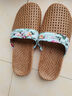 一雙穿三年無(wú)異味防滑新款藤草編織亞麻拖鞋包頭夏天女家用室內防滑情侶竹席涼拖男居家防臭款 秋香綠 24女(35-36碼) 曬單實(shí)拍圖