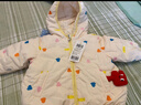 巴拉巴拉寶寶棉服嬰兒棉襖冬裝保暖女童外套兒童棉衣多彩時(shí)尚洋氣 奶白10504 73 曬單實(shí)拍圖