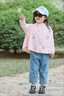 明月歸【頭面頸一體】?jī)和捞枙衿つw衣夏季斗篷女童遮陽外套寶寶出行 M碼 90-115 曬單實(shí)拍圖
