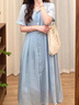 莫代爾簡(jiǎn)單大方氣質(zhì)夏日絕美藍(lán)色連衣裙女2025年夏季新款氣質(zhì)高級(jí)感長(zhǎng)裙 藍(lán)色（單層）【優(yōu)質(zhì)版】 M 90-110斤 曬單實(shí)拍圖