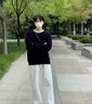 FOG SKY 白色褲子男士春夏季純棉垂墜感直筒褲潮牌寬松闊腿男生休閑褲男 718-K628白色 XL （建145-160斤） 曬單實拍圖