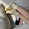 AMIRI輕奢品牌女士襪子女純棉春夏季薄款中筒襪吸汗防臭透氣愛心女襪 米色+淺灰+紫色+卡其+黑色 均碼 34-40碼(純棉材質(zhì) 無骨縫 曬單實拍圖