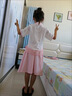 迪士尼兒童套裝夏季古裝漢服中國風超仙襦裙女童寶寶短袖飄逸古風裙子 粉紅色 透氣面料 120 (身高100-110cm) 曬單實拍圖