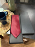 LSIAKT領(lǐng)帶紅色結婚新郎免打結感婚禮男士正裝條紋商務(wù)襯衫配飾西裝領(lǐng)帶 酒紅色斜紋【手打款】 曬單實(shí)拍圖