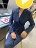 芭妃婭高級感西裝套裝女灰色西服正裝珠寶店工作服ol職業(yè)裝經(jīng)理銷售工服 藏藍(lán)色西裝+九分褲 M 曬單實拍圖