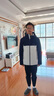 波司登（BOSIDENG）【反季】谷愛凌同款沖鋒衣鵝絨羽絨服男女同款90絨三合一登山外套 【店長推薦】鋁色 安謐藍(lán)82AE XL 175/96A 曬單實拍圖
