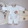 棉芹新生兒嬰兒衣服秋冬季寶寶連體衣50g棉保暖加厚幼兒初生外出爬服 綠色彩虹獅子 73cm 曬單實(shí)拍圖