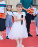 G.DUCKKIDS女童白色公主裙連衣裙夏季2025新款大兒童裝生日花童禮服婚紗裙子 白色 加頭紗 120 cm 曬單實(shí)拍圖
