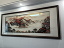 貴妃笑 蘇州純手工蘇繡刺繡客廳餐廳沙發(fā)背景裝飾畫(huà)大堂公司辦公室掛畫(huà) 鴻運當頭 畫(huà)框尺寸：205x85 曬單實(shí)拍圖